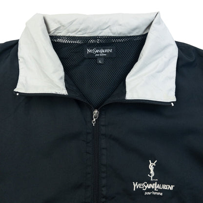 Vintage 90s YSL Yves Saint Laurent Zip Up Jacket Size M | Medium, Black