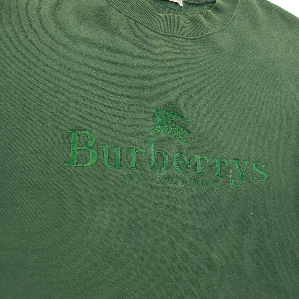 Vintage 90s Burberry Embroidered Sweatshirt Size S | Small, Green