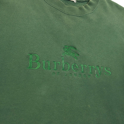 Vintage 90s Burberry Embroidered Sweatshirt Size S | Small, Green