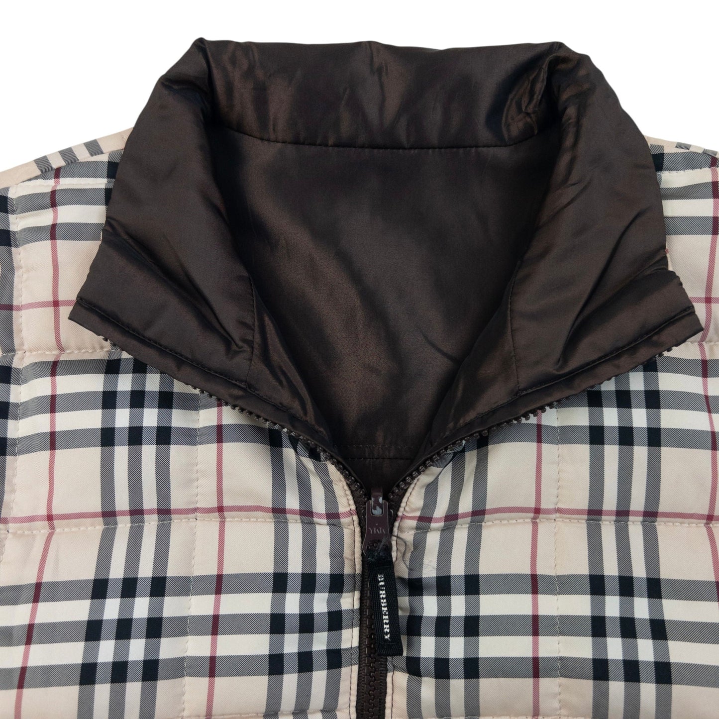 Vintage 2000s Burberry Nova Check Quilted Reversible Jacket Womens Size M | Medium, Brown