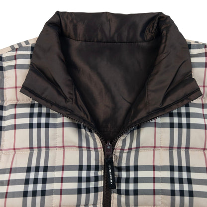 Vintage 2000s Burberry Nova Check Quilted Reversible Jacket Womens Size M | Medium, Brown