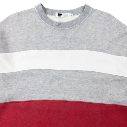 Vintage 90s Issey Miyake Colour Block Jumper Size S | Small, Grey