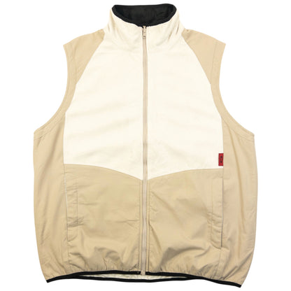 Vintage 90s Oakley Zip Up Fleece Gilet Size L | Large, Beige