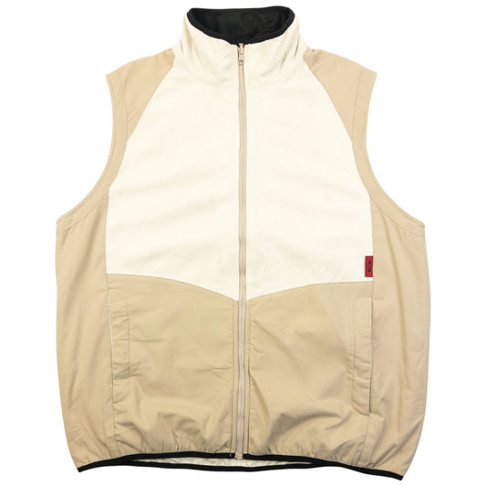 Vintage 90s Oakley Zip Up Fleece Gilet Size L | Large, Beige