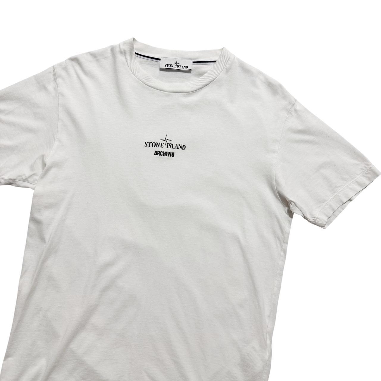 Stone Island Archivo Pure Metal Shell T-Shirt | Medium, White