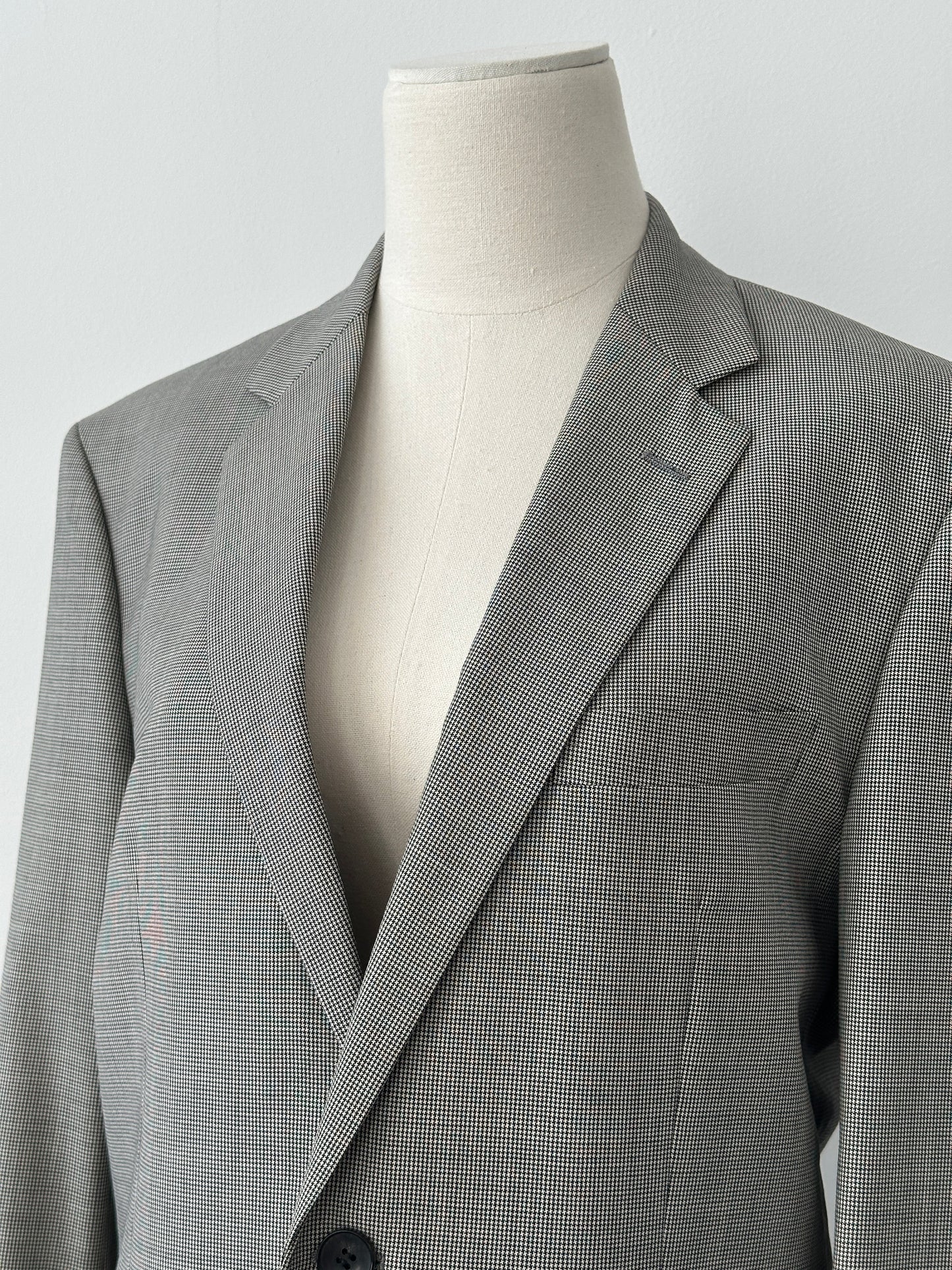 Loro Piana x Theory 2000s Pure Wool Micro Houndstooth Blazer - M
