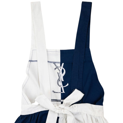 Vintage 80s YSL Yves Saint Laurent Embroidered Tie-Back Apron | O/S, Multicoloured