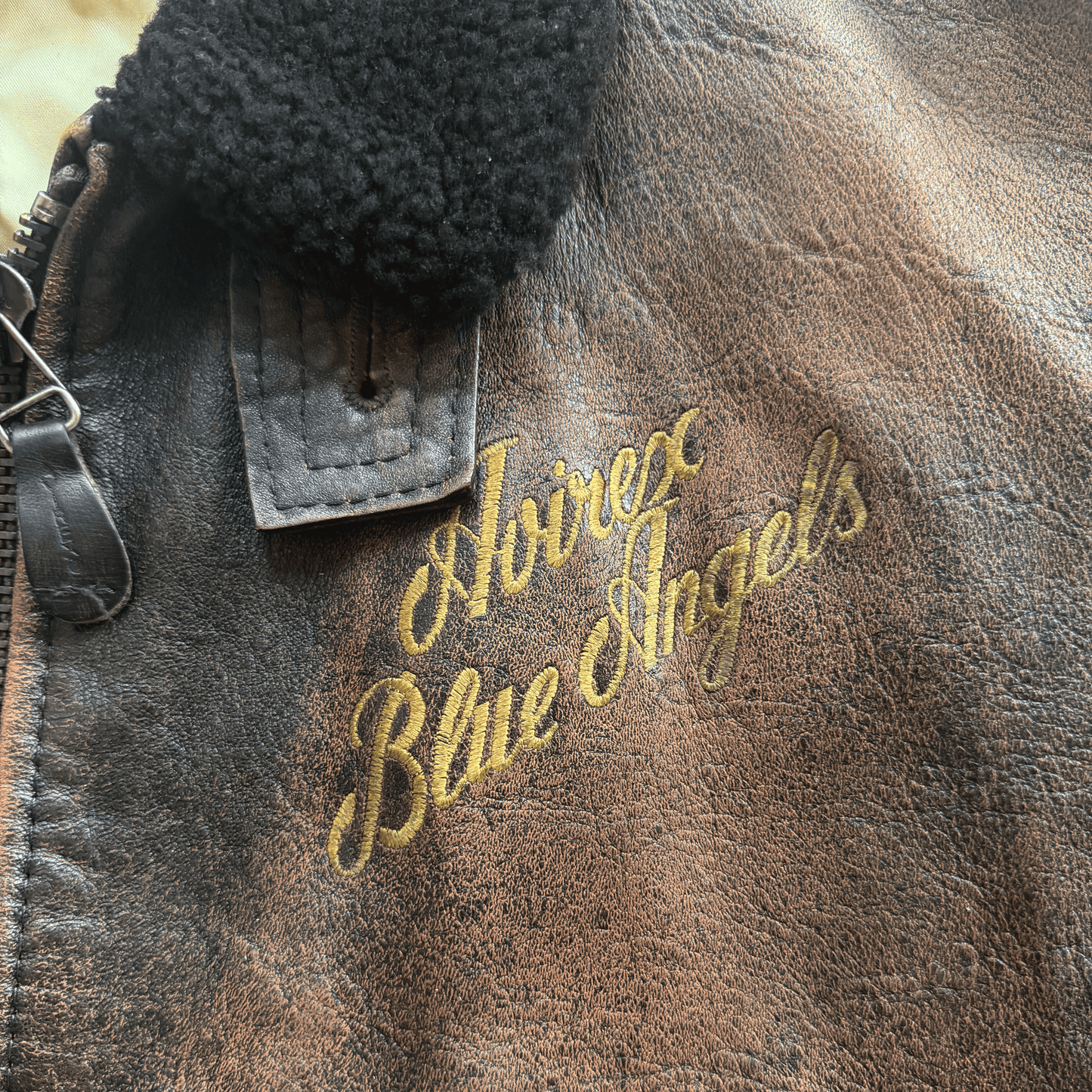Avirex 1991 'Blue Angels' G-1 Leather Flight Jacket - S / M | S / M, Multicoloured