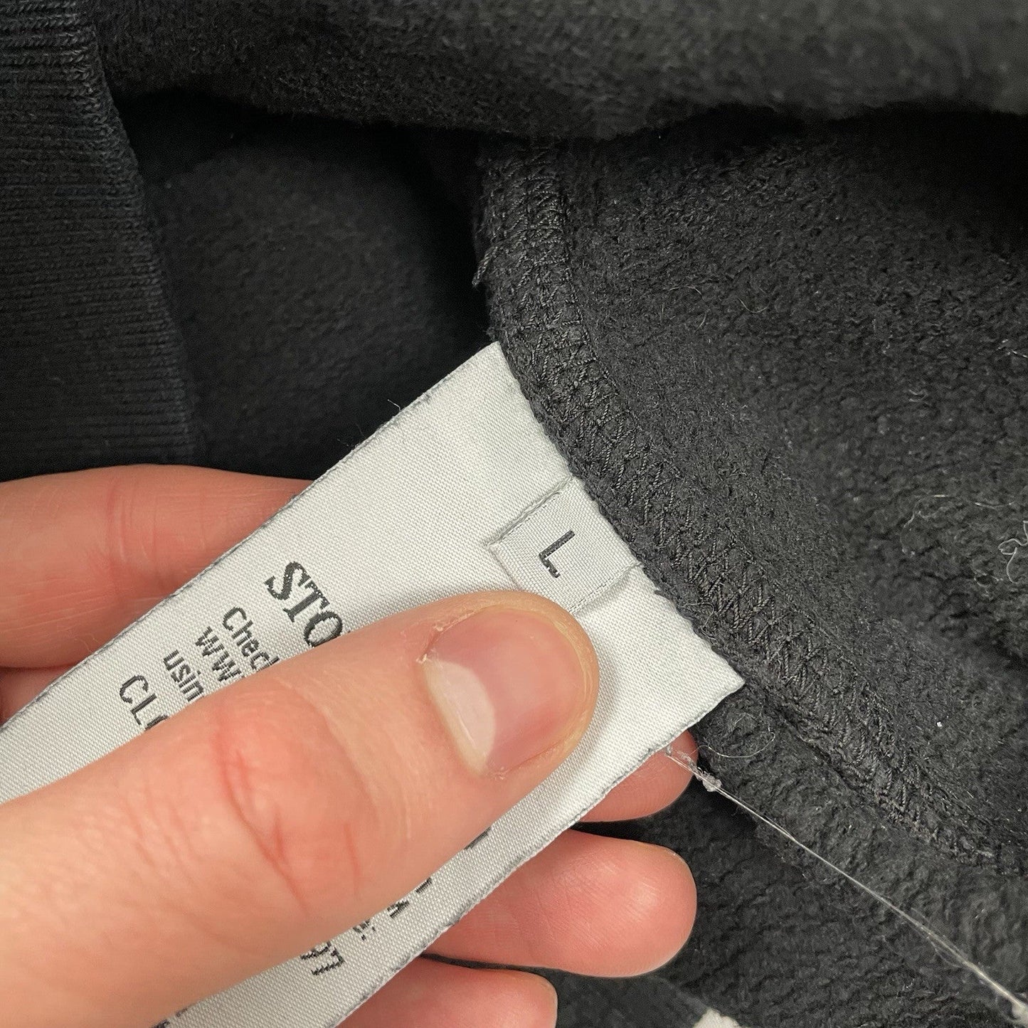 Stone Island Foldaway Hood, Size Large | Stone island, Black