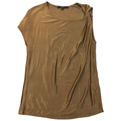 Vintage 2000s Gucci By Tom Ford Asymmetric Iridescent Top Womens Size S | Small, Brown
