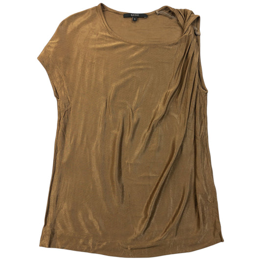 Vintage 2000s Gucci By Tom Ford Asymmetric Iridescent Top Womens Size S | Small, Brown