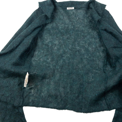 Vintage 2006 Miu Miu Mohair Open Cardigan Womens Size M | Medium, Green