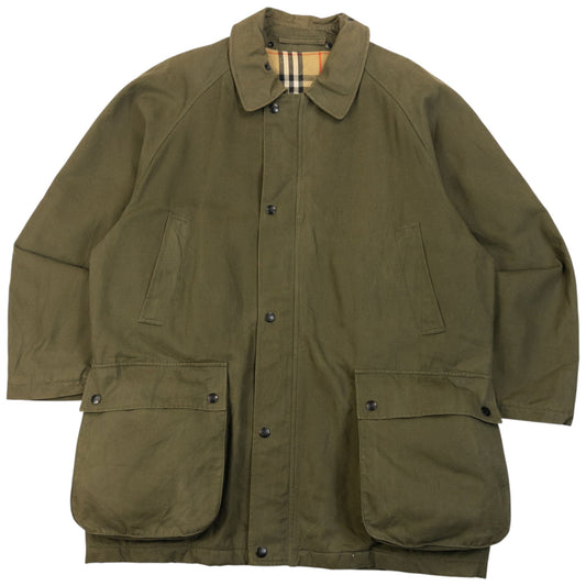 Vintage 90s Burberry Nova Check Lined Jacket Size XL | XL, Green