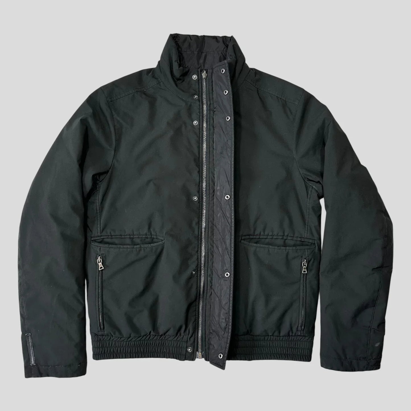 Prada Sport 2008 Goretex Reversible Black Logo Nylon Down Puffer Jacket - IT50 (M)