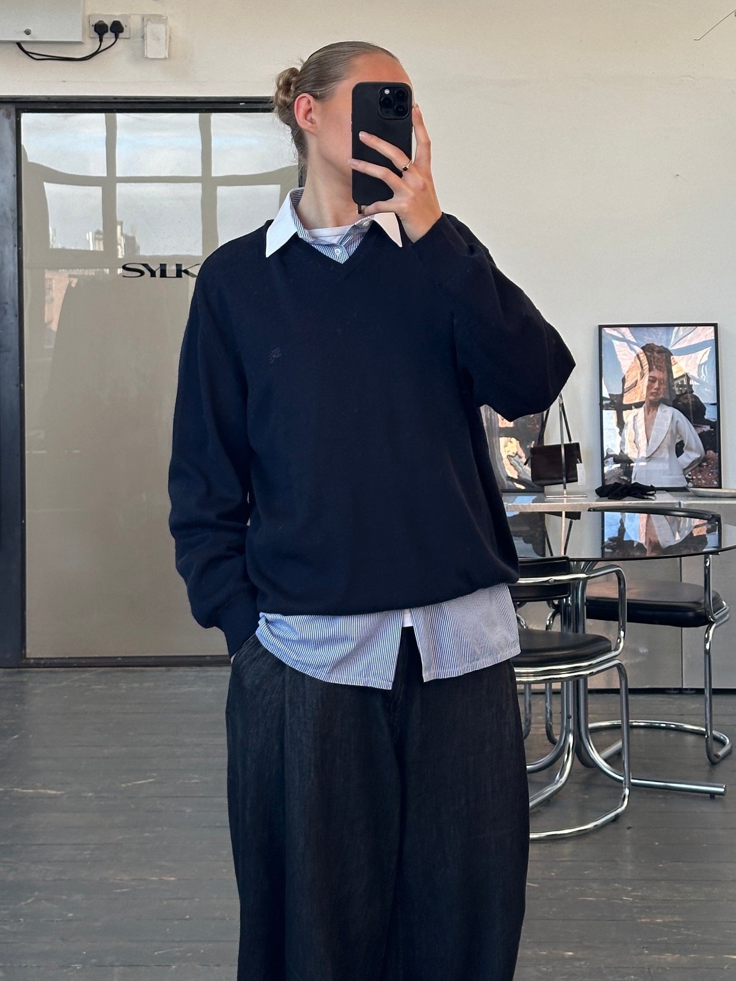 Burberry London 2000s Merino Wool V Neck Knitted Jumper - XL