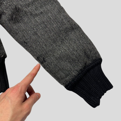 Moncler 00’s Herringbone Wool Down Detachable Fur Jacket - 3 (L)