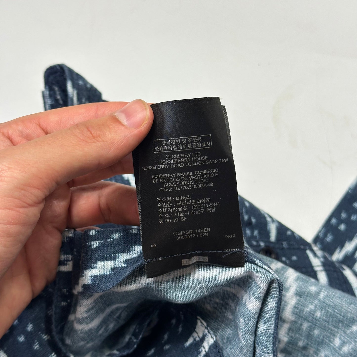 Burberry Prorsum 2012 Ikat Runway Print LS Boxy Shirt - S