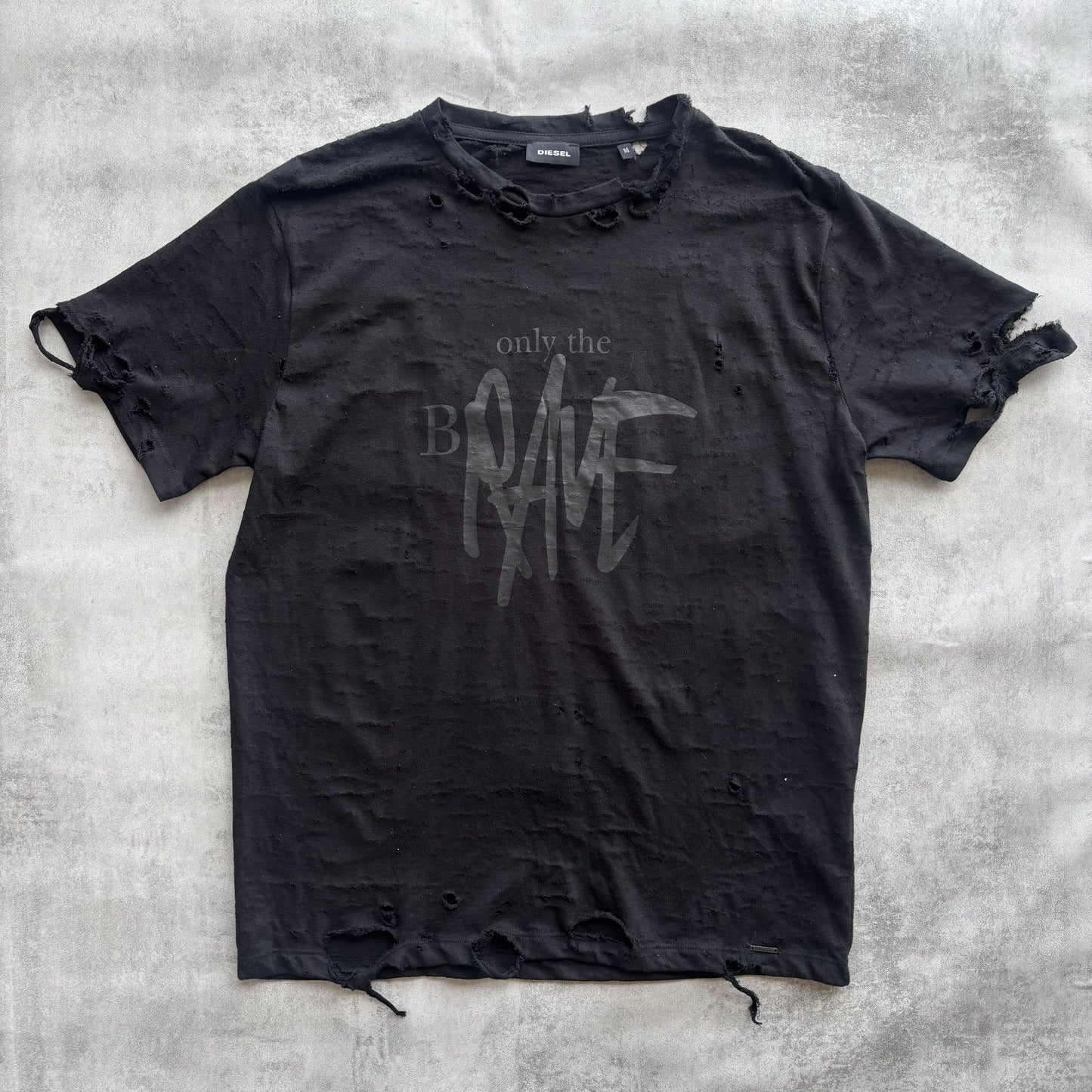 DIESEL DISTRESSED T-SHIRT | O/S, Red