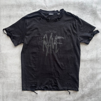 DIESEL DISTRESSED T-SHIRT | O/S, Red