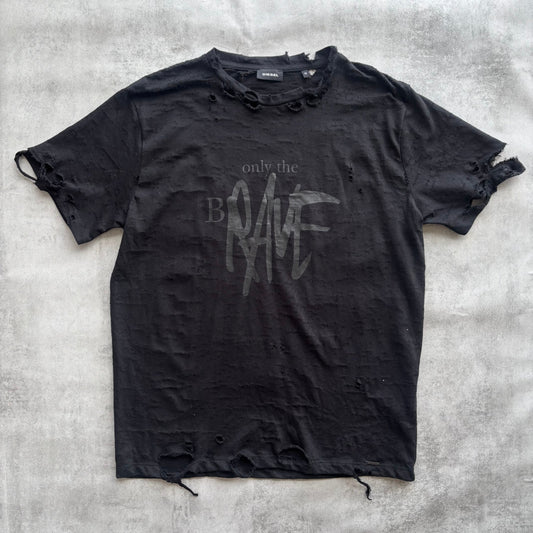 DIESEL DISTRESSED T-SHIRT | O/S, Red