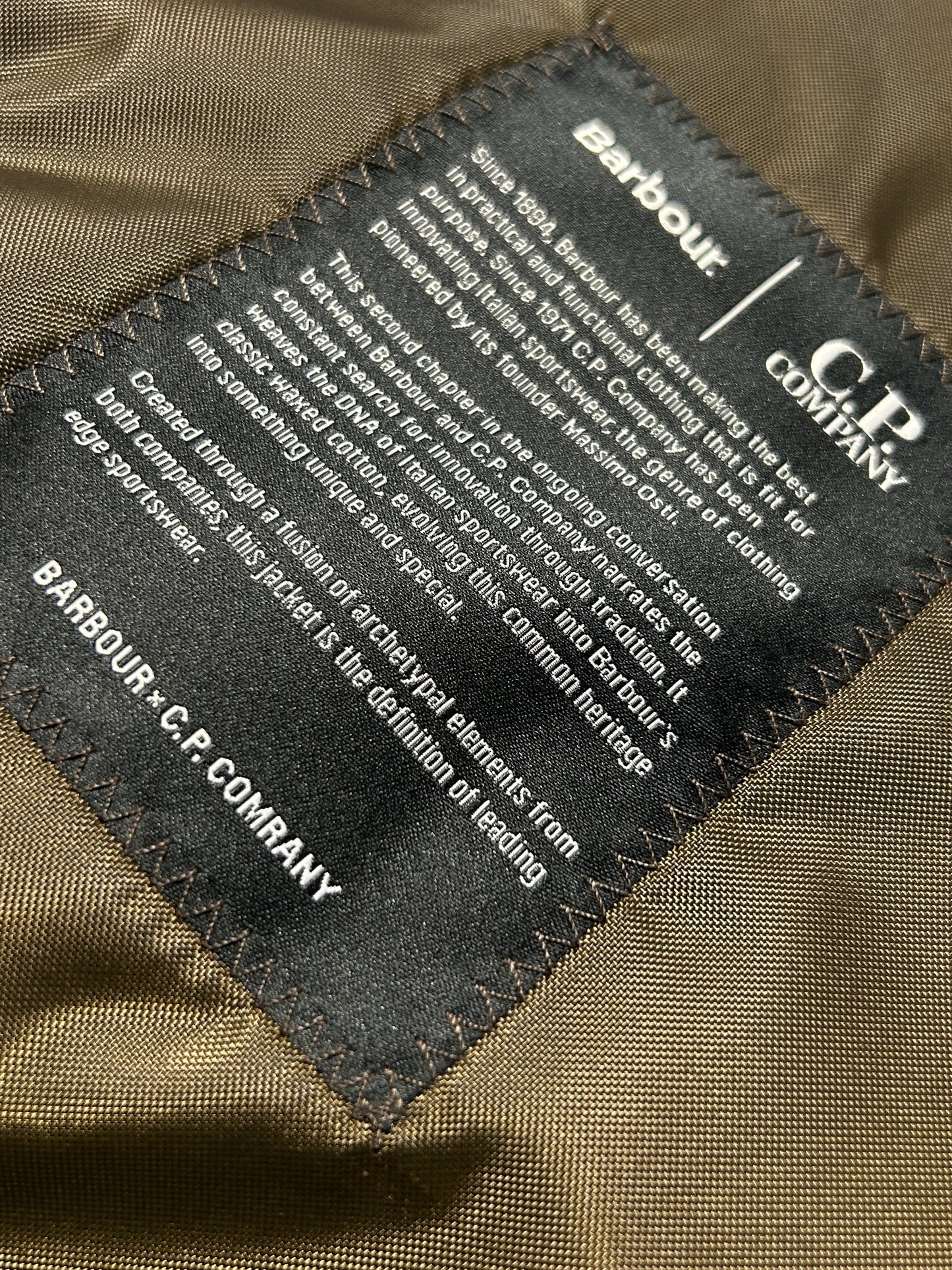 AW 2023 C.P. Company x Barbour Creel Wax Goggle Jacket L