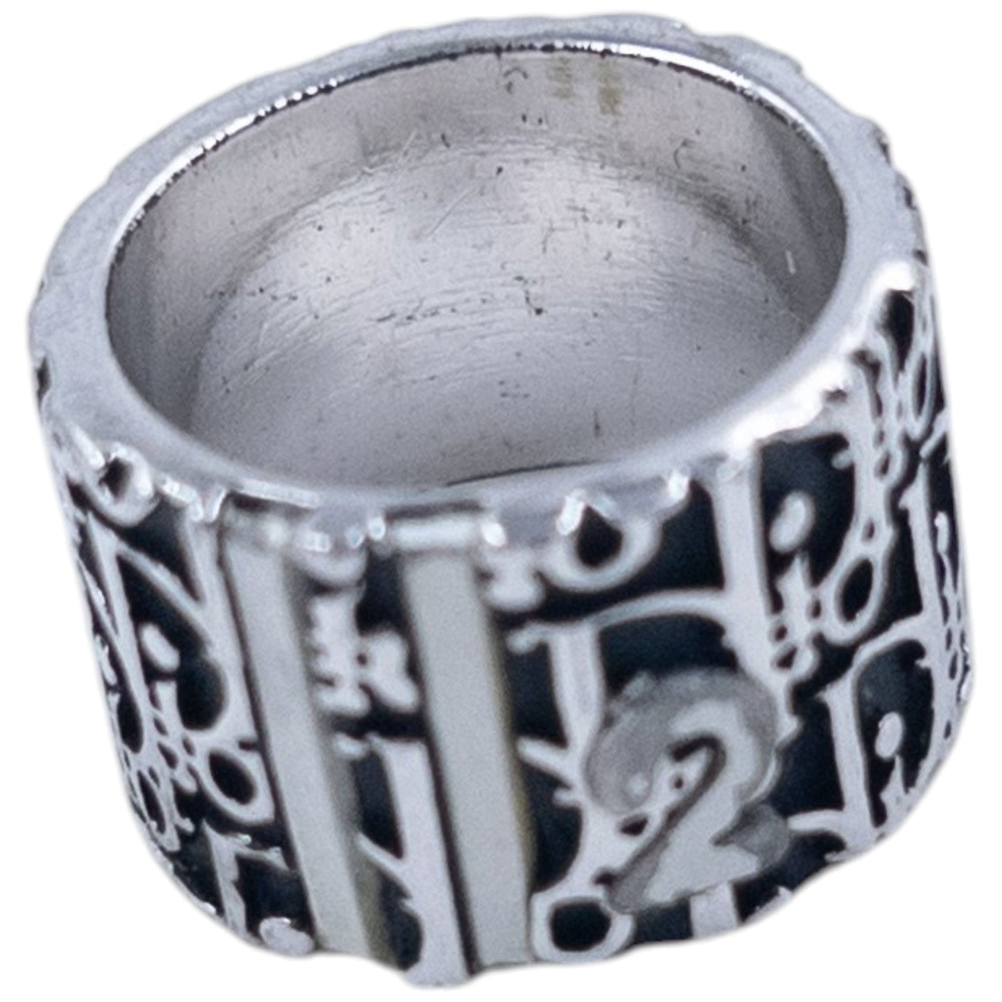 Vintage 2000s Dior By John Galliano Monogram Number Ring | O/S, Black