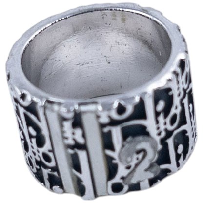 Vintage 2000s Dior By John Galliano Monogram Number Ring | O/S, Black