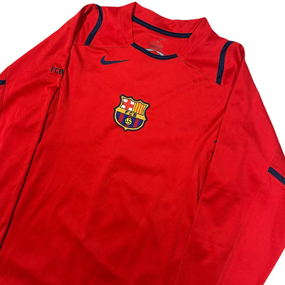 Nike Barcelona 2006/07 Training Long Sleeve Shirt In Red ( M )