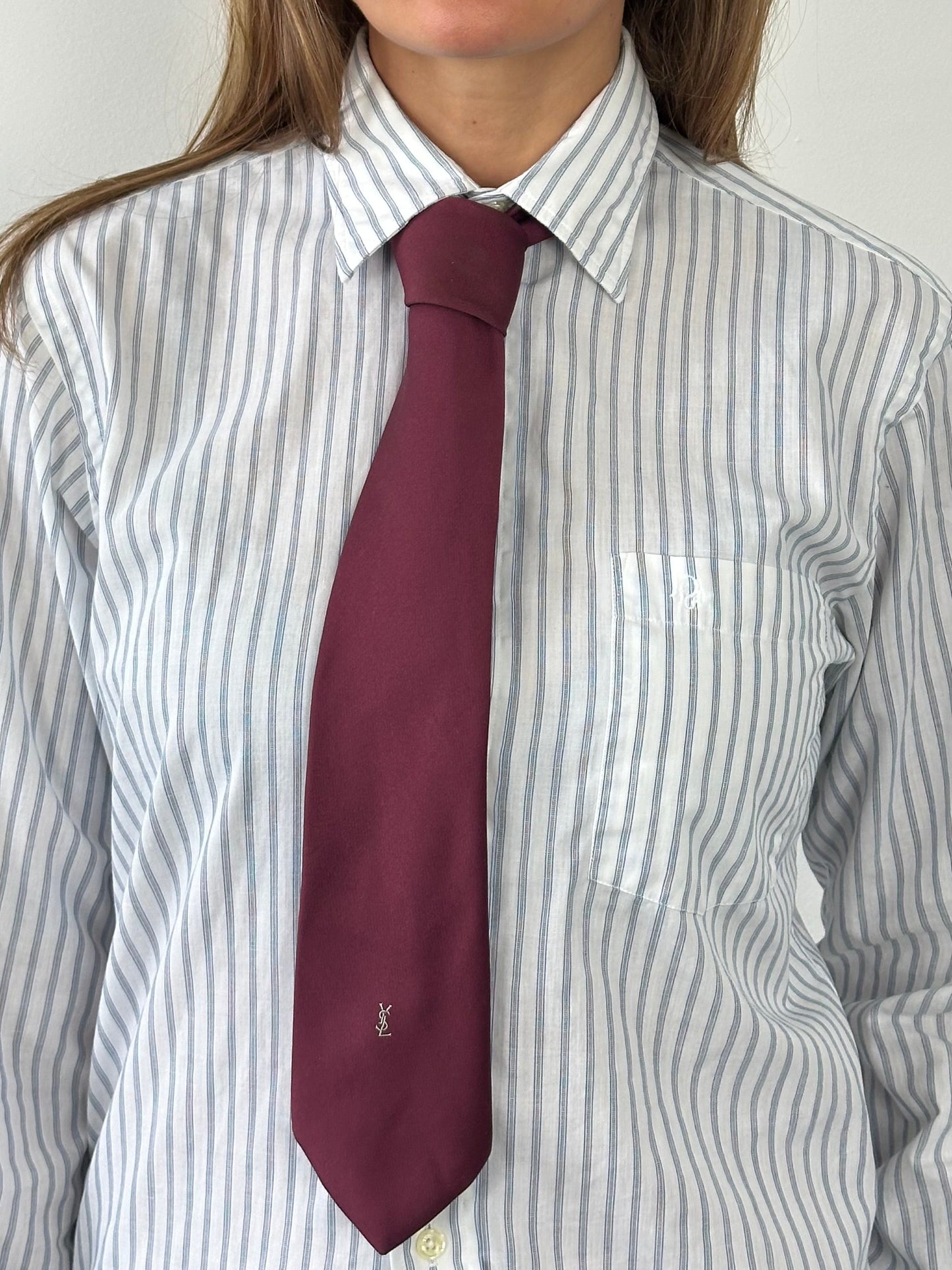 Christian Dior Chemises 1990s Cotton Striped Logo Shirt - S