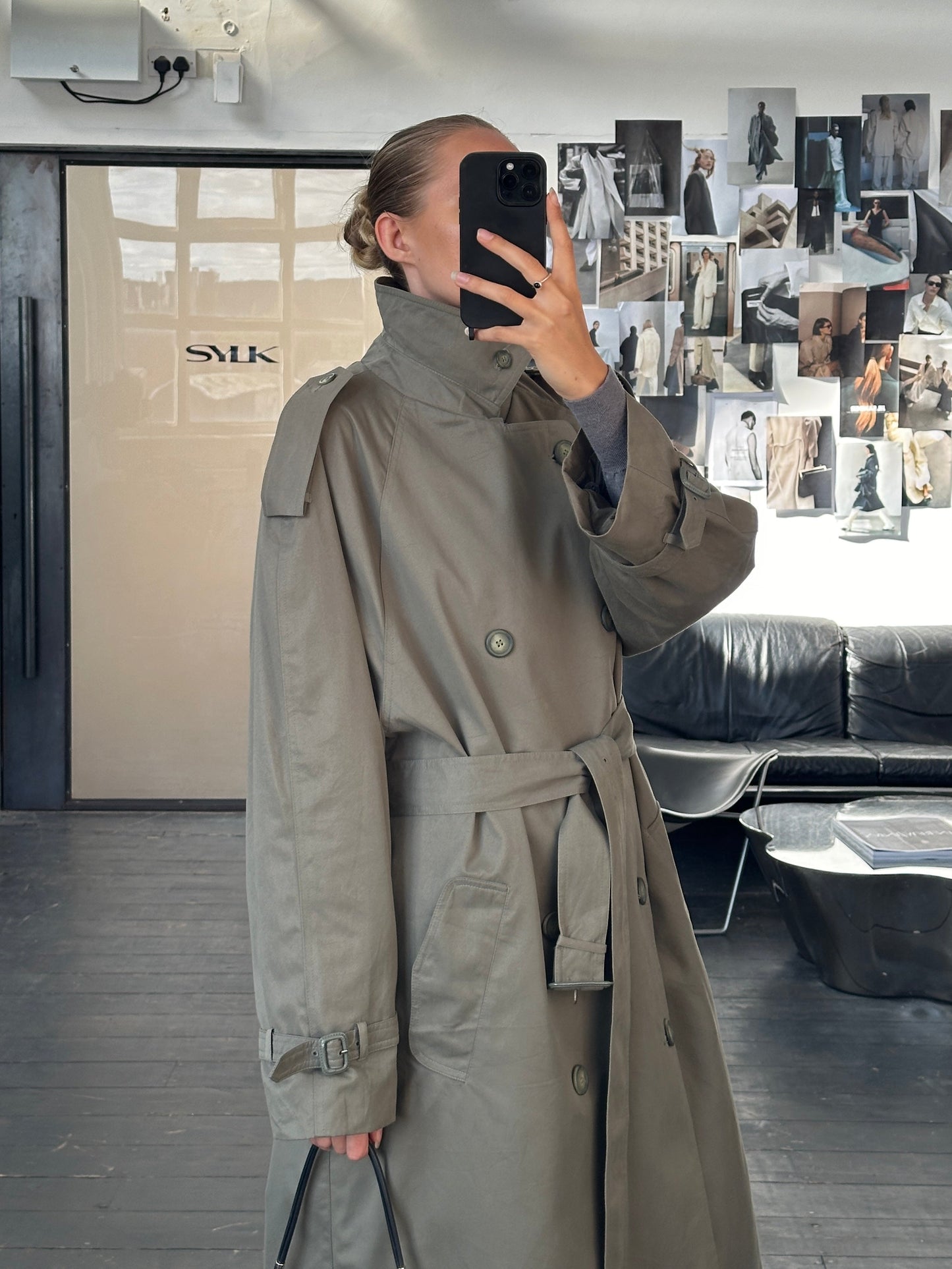 London Fog 1980s High Neck Belted Trench Coat - XXL
