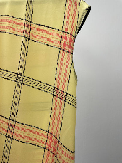 Prada Silk Tartan Sleeveless Top | Medium, Red
