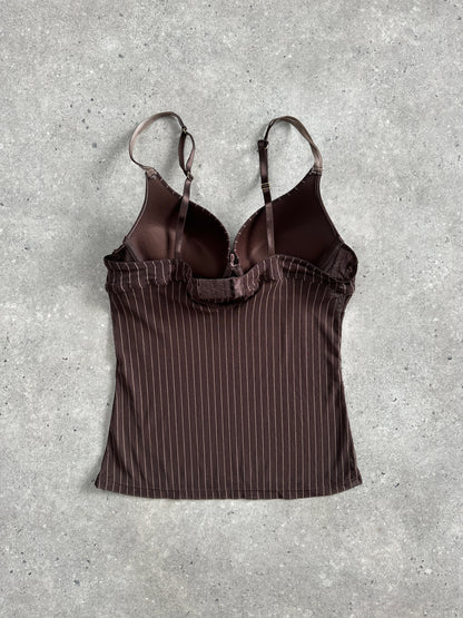 Vintage 2000s Sheer Stripe Top - M