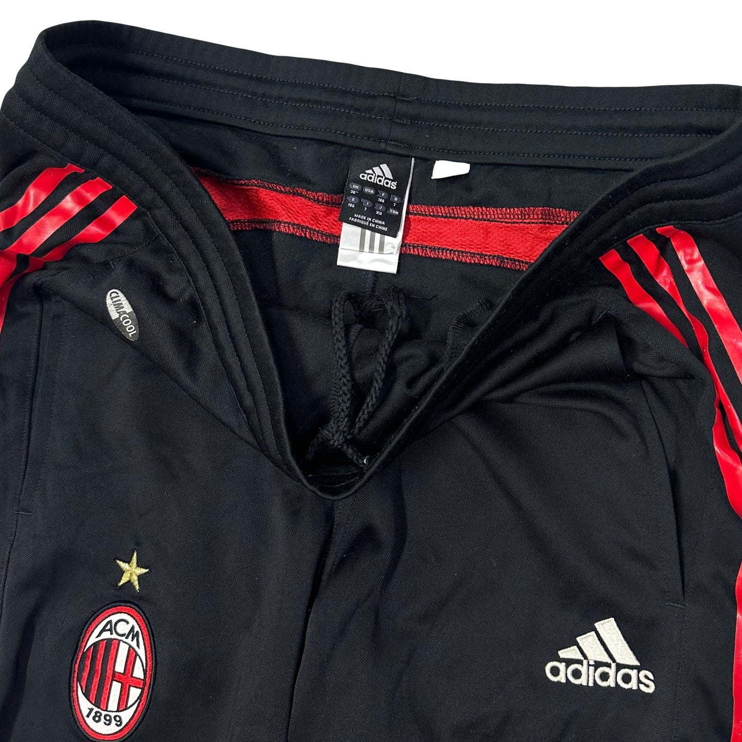 Adidas AC Milan 2004/05 Tracksuit Bottoms In Black & Red ( XL )