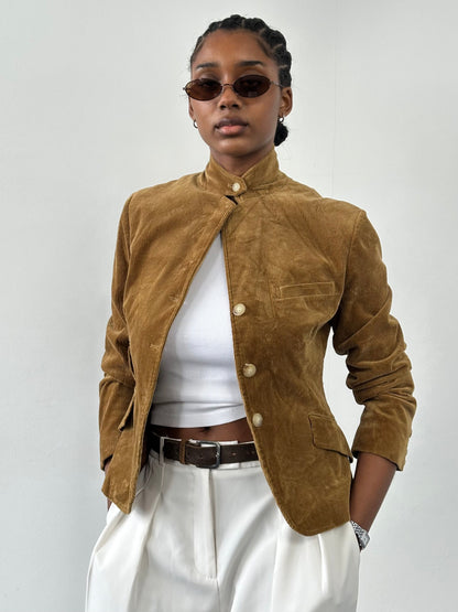 Ralph Lauren 2000s High Neck Corduroy Jacket - XS