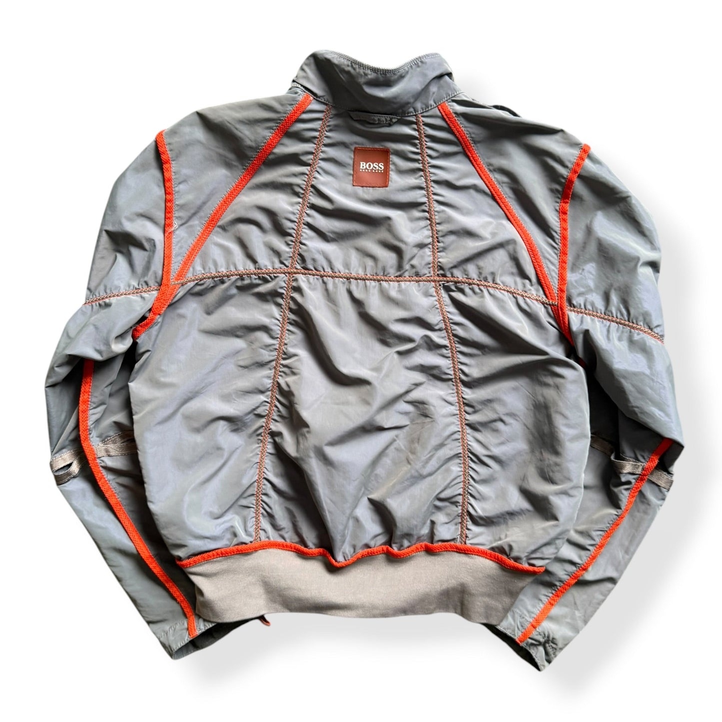 2000's Hugo Boss 'Orange' Iridescent Nylon Bomber (M) | Medium, Blue