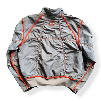 2000's Hugo Boss 'Orange' Iridescent Nylon Bomber (M) | Medium, Blue