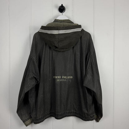1980's Stone Island Marina Sailcloth Jacket Khaki (M) | Medium, Multicoloured