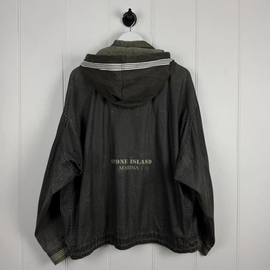 1980's Stone Island Marina Sailcloth Jacket Khaki (M) | Medium, Multicoloured