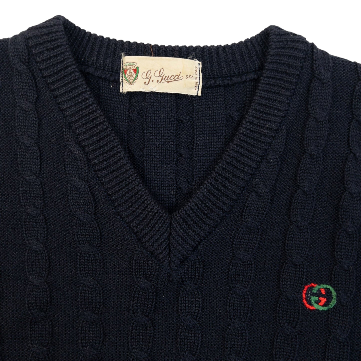 Vintage 80s Gucci Cable Knit Jumper Womens Size S | Small, Multicoloured