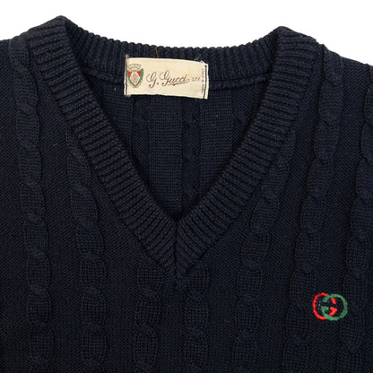 Vintage 80s Gucci Cable Knit Jumper Womens Size S | Small, Multicoloured
