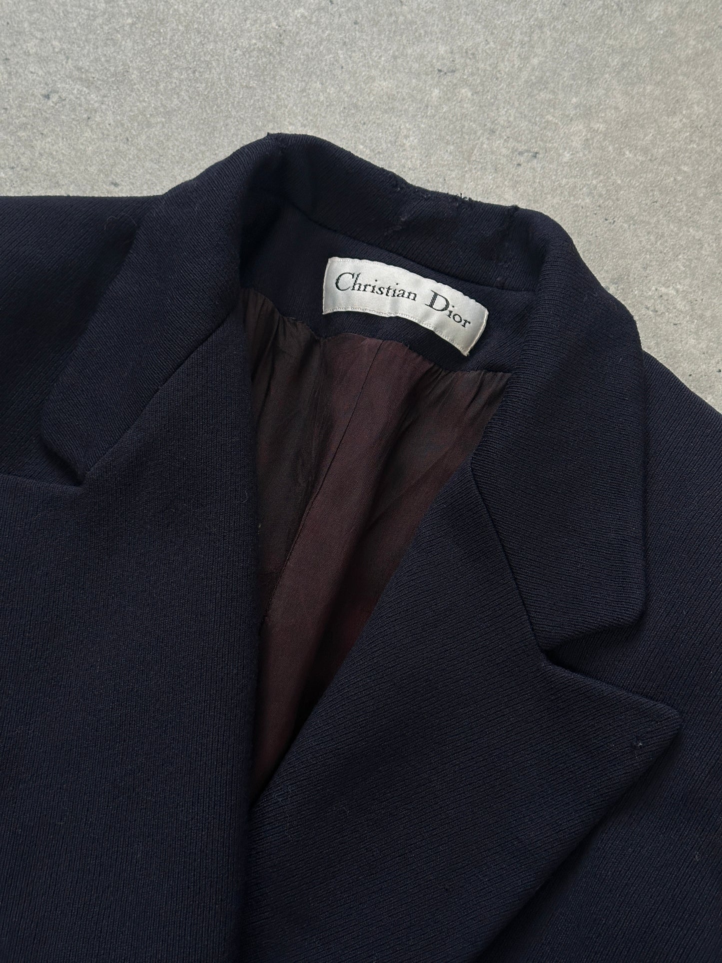 Christian Dior 1980s Pure Wool Double Breasted Coat - S