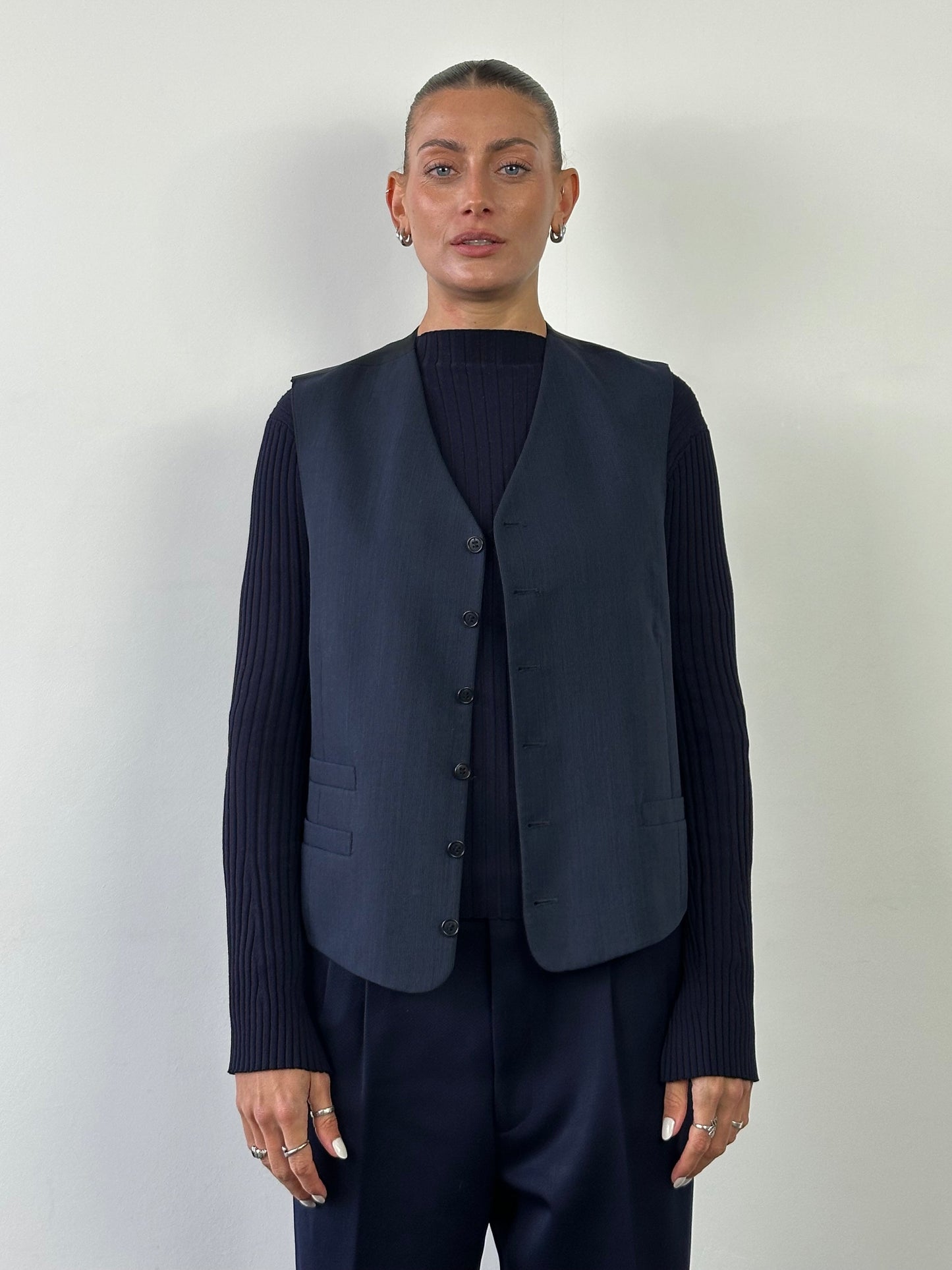 Yves Saint Laurent Pour Homme Wool Tailored Waistcoat - 42R/L