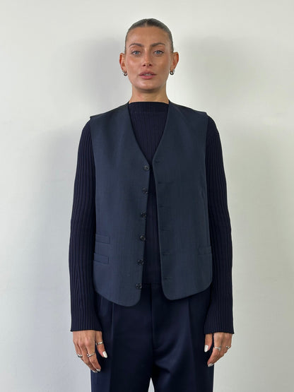 Yves Saint Laurent Pour Homme Wool Tailored Waistcoat - 42R/L