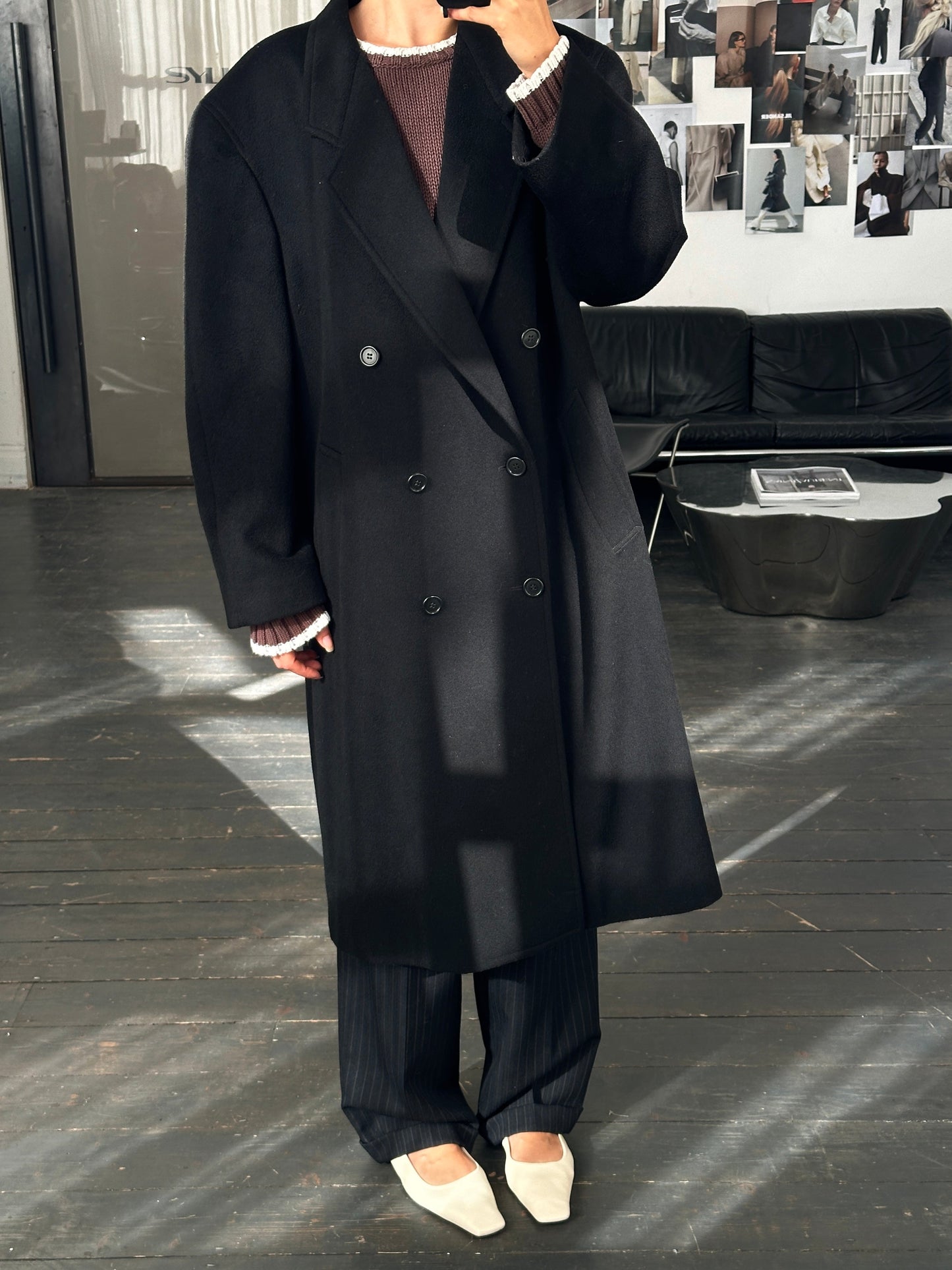 Pierre Cardin 1990s Pure Wool Double Breasted Coat - XXL