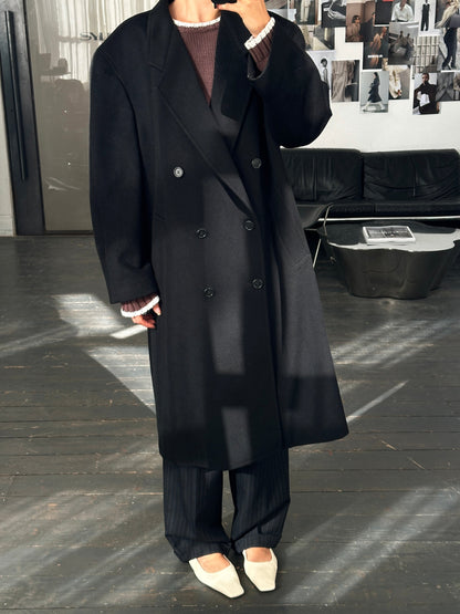 Pierre Cardin 1990s Pure Wool Double Breasted Coat - XXL