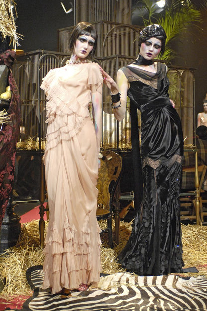 John Galliano c.F/W 2007 silk gown