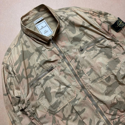 S/S 1989 Cotton Poplin Ice Camouflage Bomber Jacket