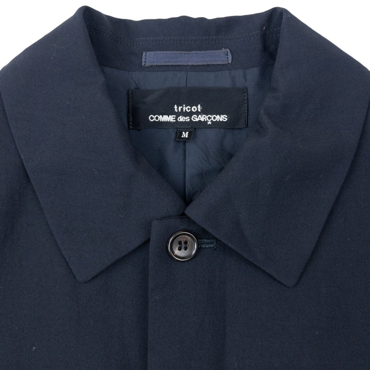 Vintage Comme Des Garçons Tricot Button Up Jacket Womens Size M | Medium, Navy