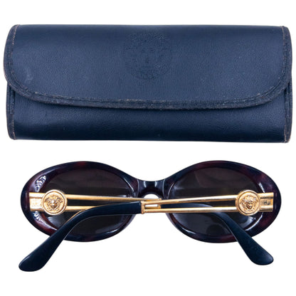 Vintage 1996 Versace Tortoise Shell Medusa Sunglasses | O/S, Brown