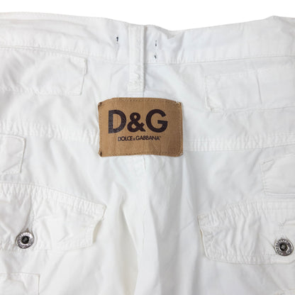 Vintage 2004 Dolce & Gabbana Adjustable Trousers Size W32 | W32, White